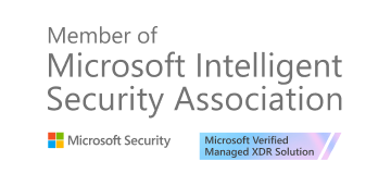 Logo for Microsoft Intelligent Security Association, featuring the Microsoft Security logo and a verification tag indicating a Managed XDR Solution.